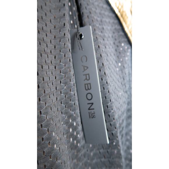 CARBON 38 Metallic Bronze Gold Crinkle Track Jacket Lace String Back NWT SMALL - Picture 14 of 14